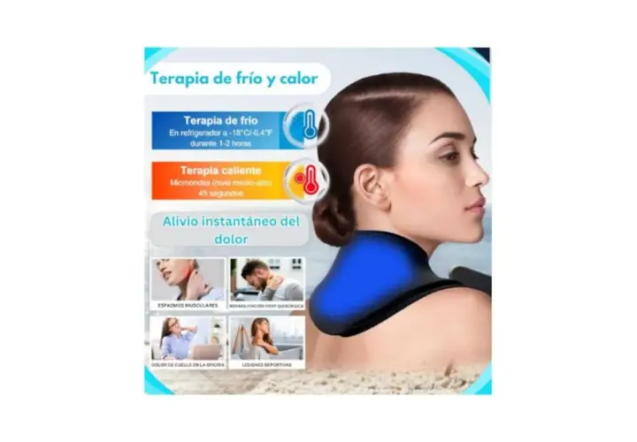 Alivia el tortícolis frío o calor con este collarín. Terapia de frío o calor para alivio instantáneo del dolor muscular, de oficina o deportivo.