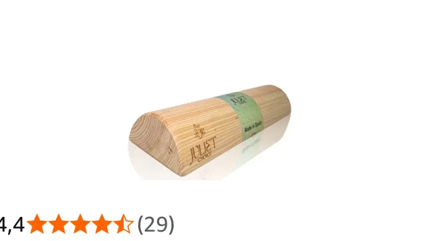 Tronco eutonia de madera natural, con etiqueta "Juliet Choice" y "Made in Spain". Ideal para relajación y bienestar.
