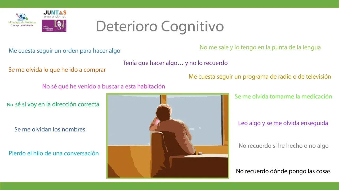 El deterioro cognitivo se manifiesta en olvidos, dificultad para seguir conversaciones o recordar dónde se dejan las cosas.