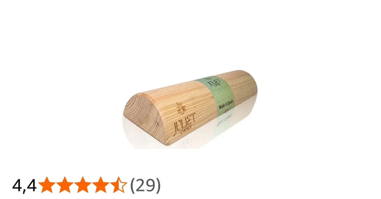 Tronco eutonia de madera natural, con etiqueta "Juliet Choice" y "Made in Spain". Ideal para relajación y bienestar.